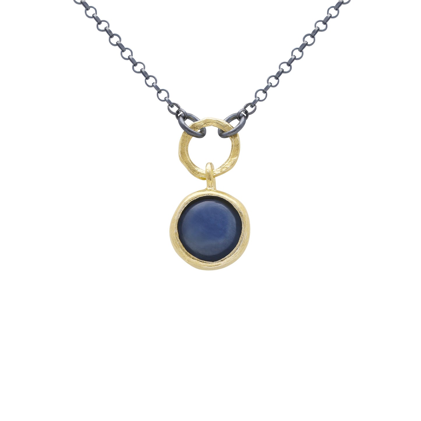 Gold-Plated Necklace With Labradorite Stone