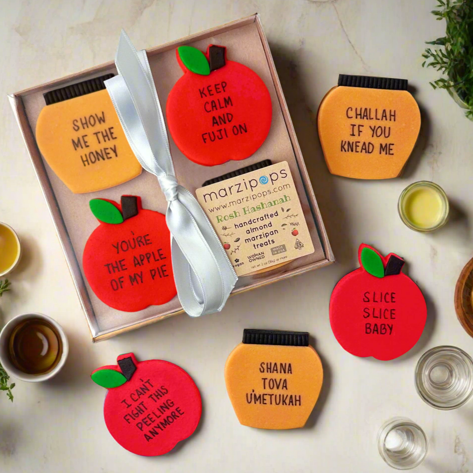 Apples & Honey Conversation Tiles – Marzipan Holiday Treats