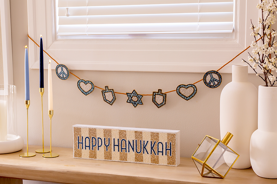 Dazzling Dreidel Duo Ornament Set