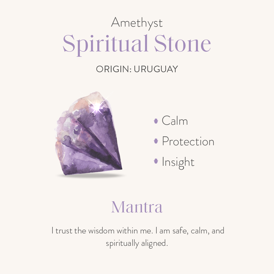 Divine Balance - Amethyst Hamsa Wrap Bracelet