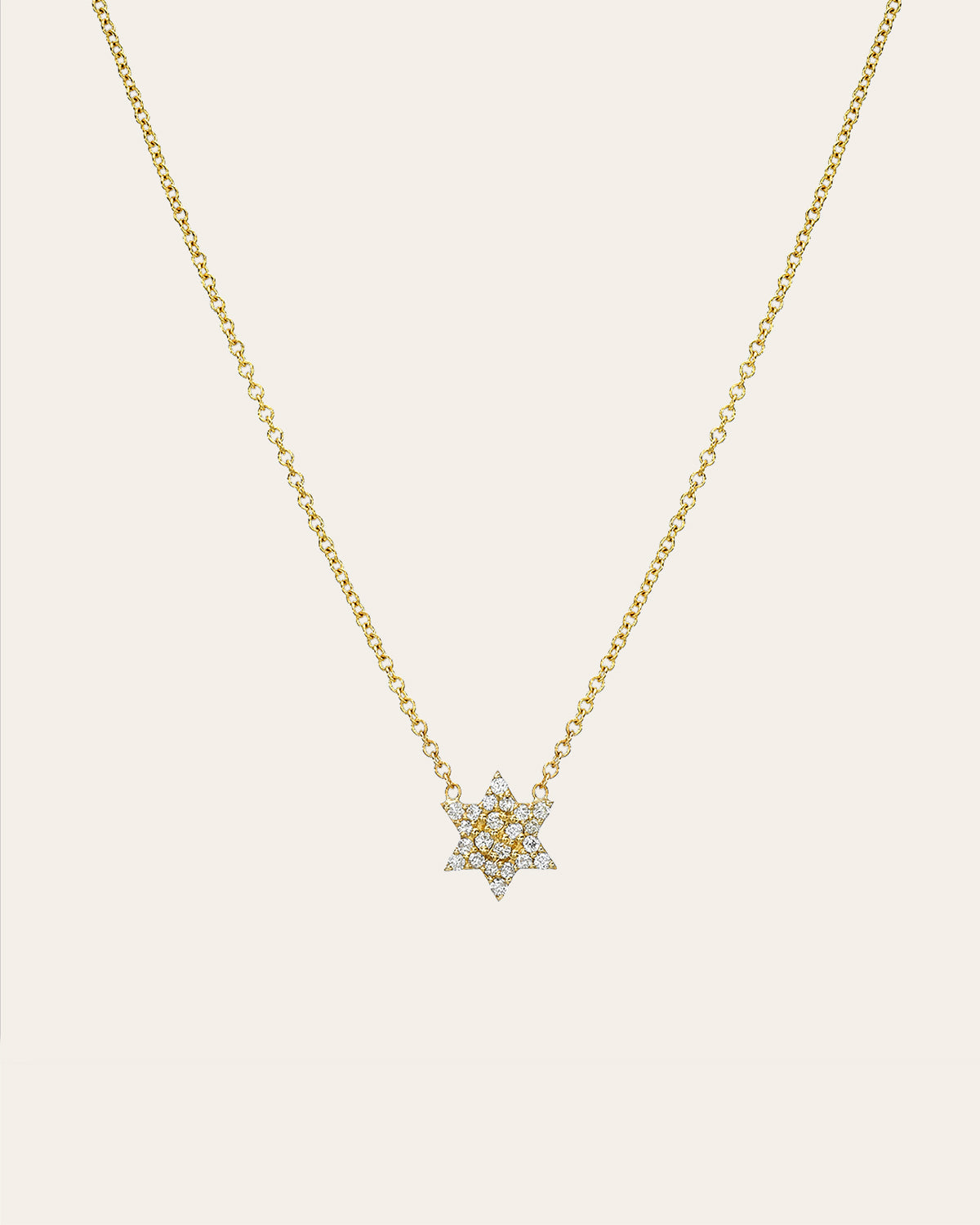 Diamond Star of David Necklace