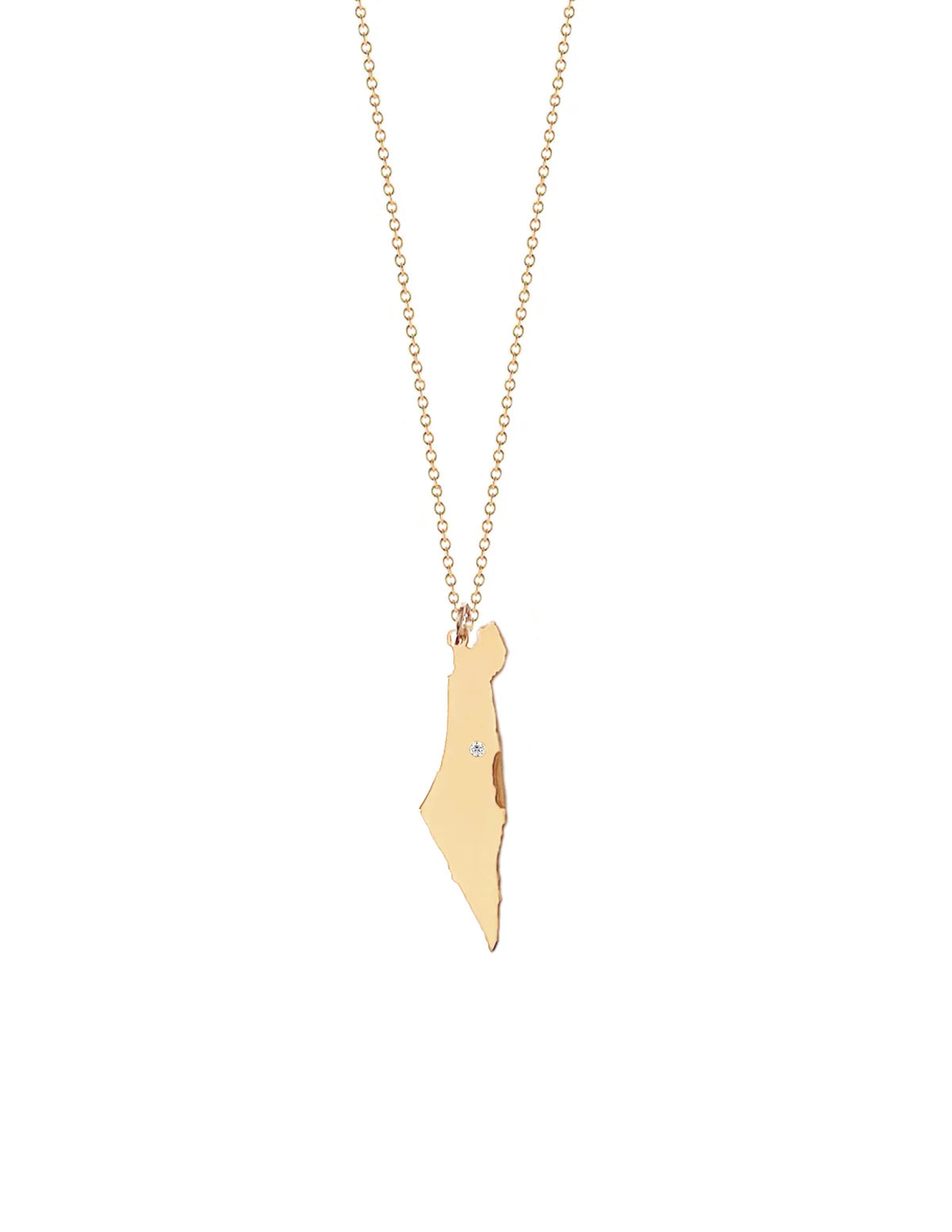 Israel Map Pendant Necklace