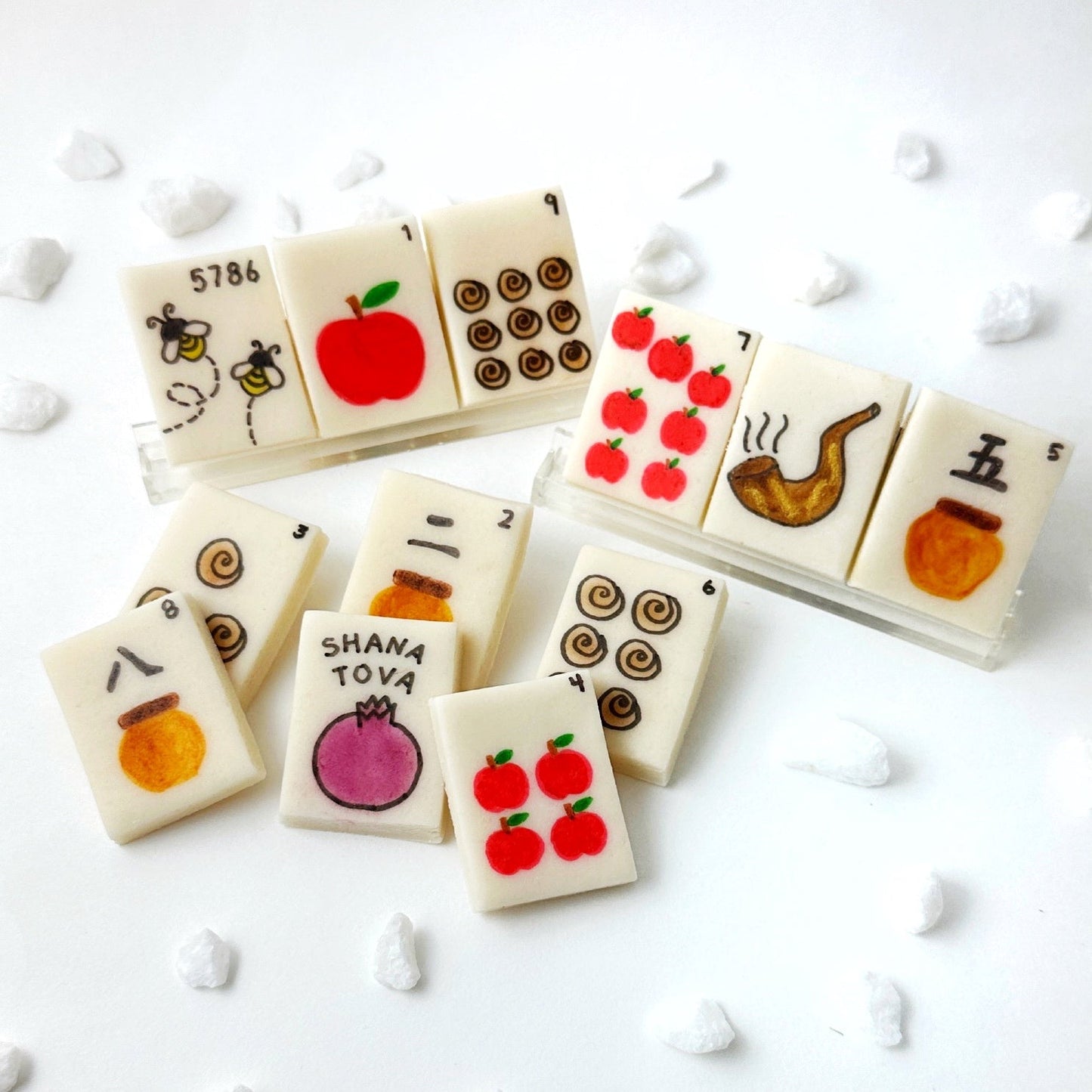 Rosh Hashanah Mahjong Tiles – Marzipan Holiday Treats