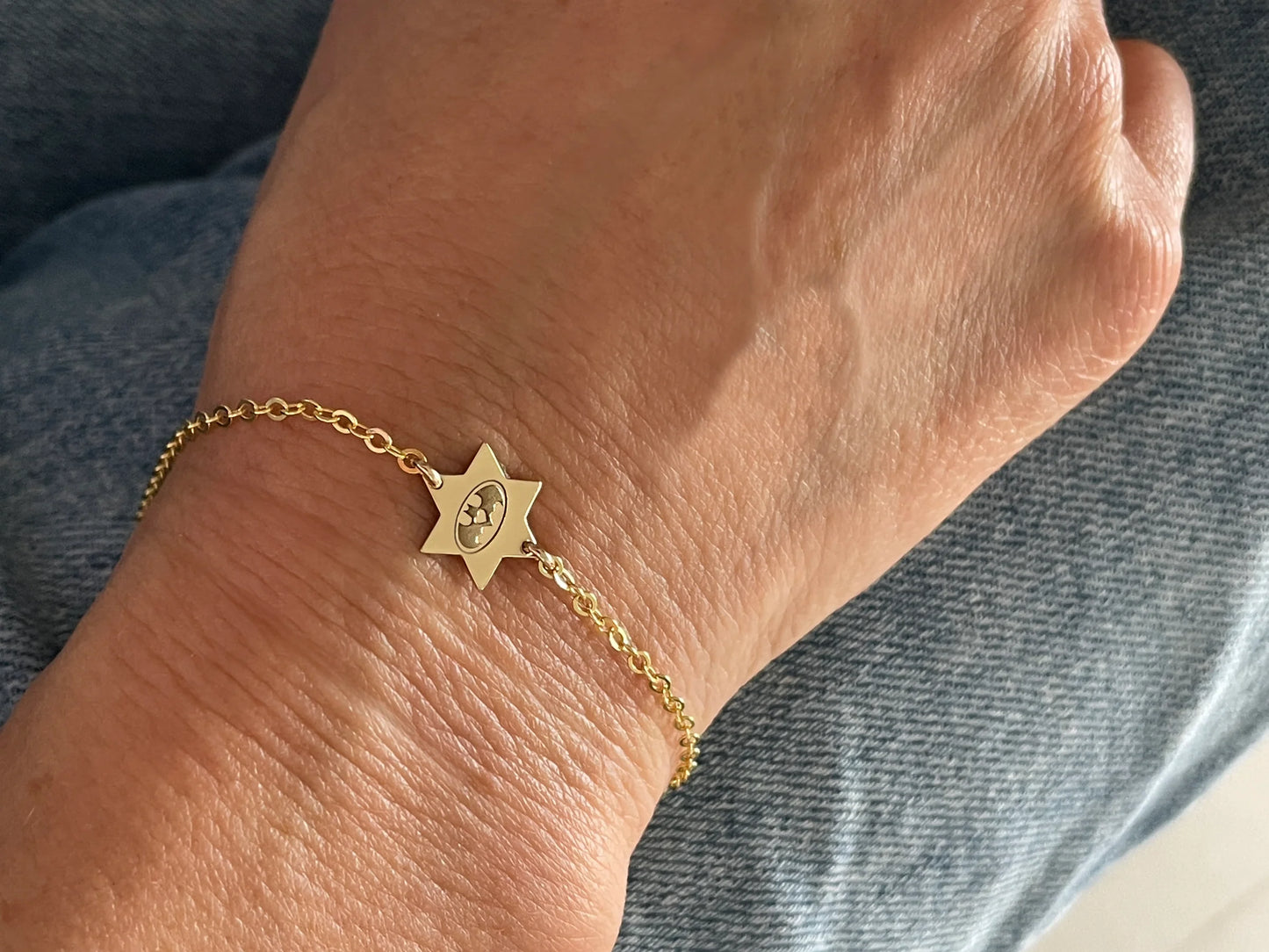 “You Are in Our Hearts” Magen David Classic Bracelet