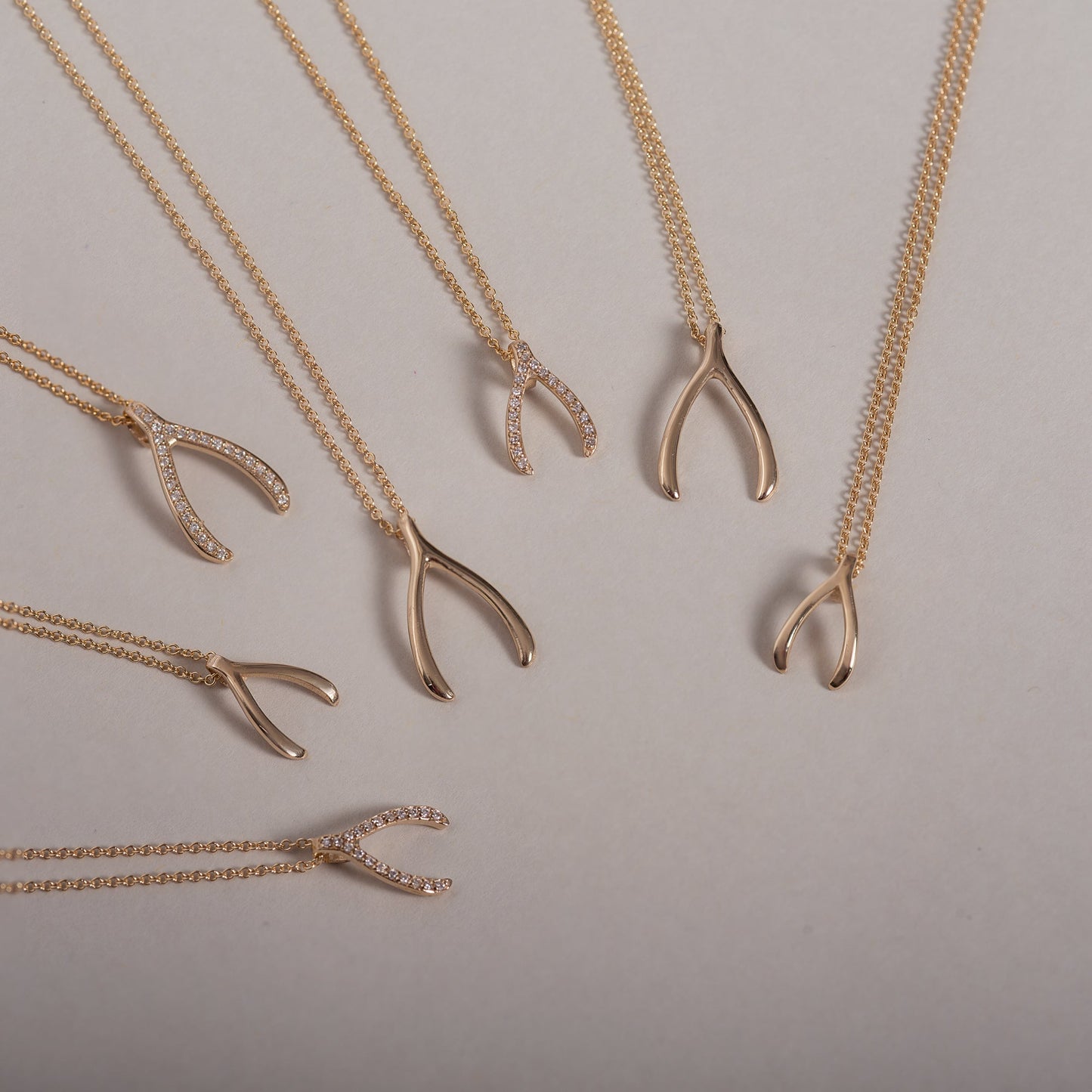 Kids 14k Gold Mini Wishbone Necklace