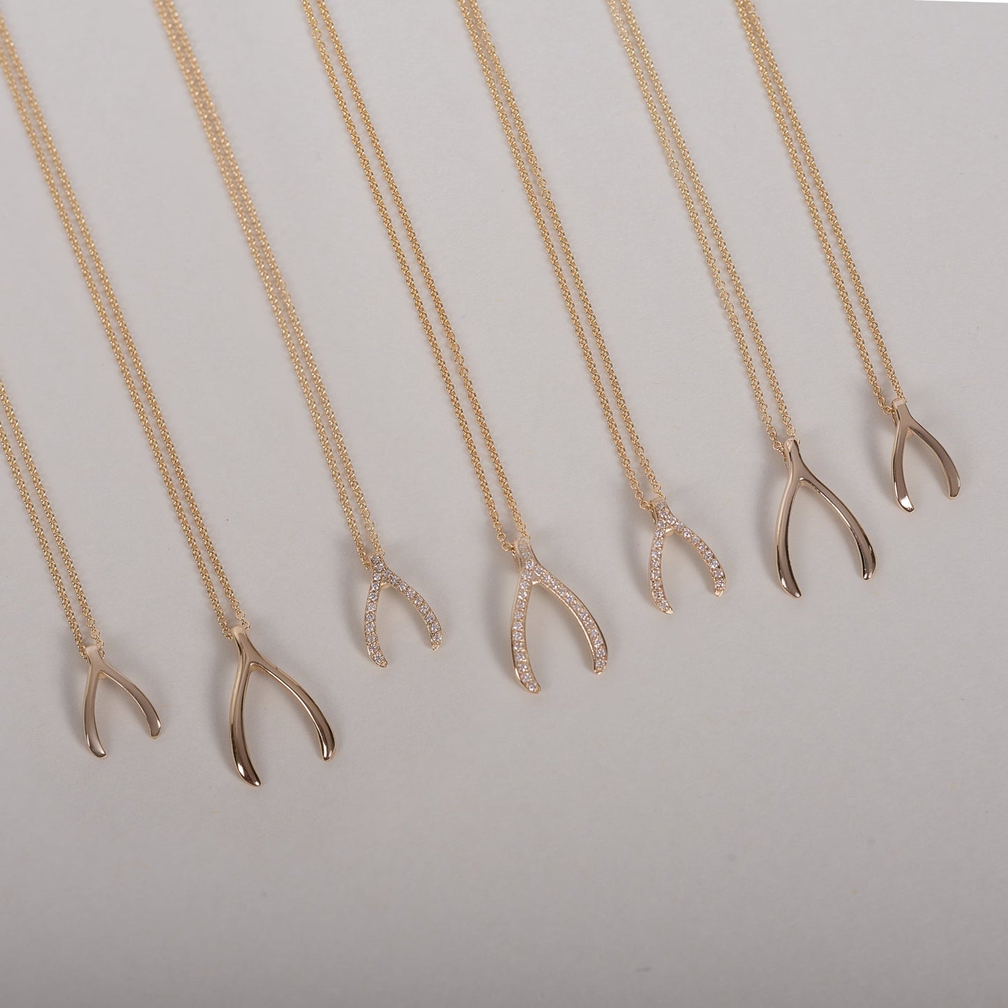 Kids 14k Gold Mini Wishbone Necklace