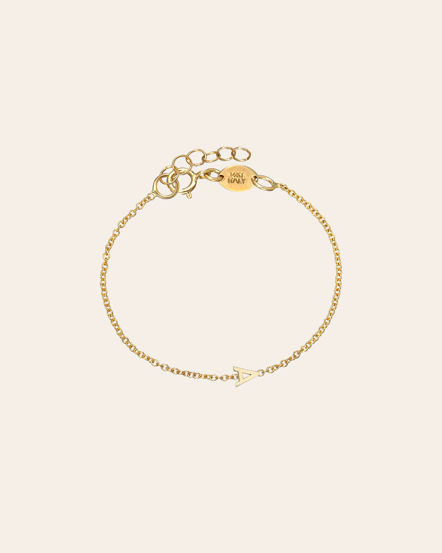 Kids 14K Gold Mini Initial Bracelet