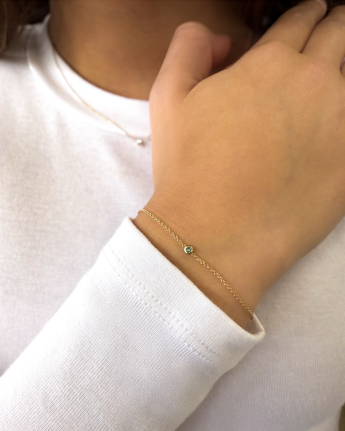 Kids Mini Birthstone Bezel Bracelet