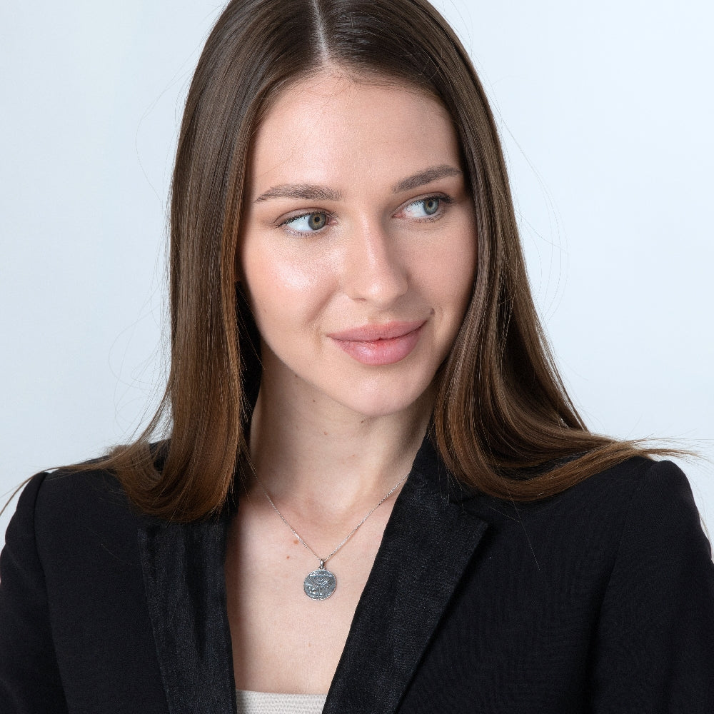 Sterling Silver Menorah Necklace