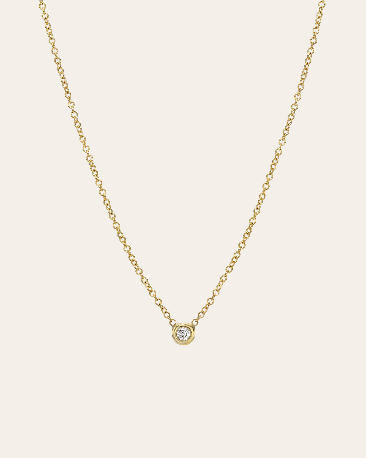 Kids Mini Bezel Diamond Necklace