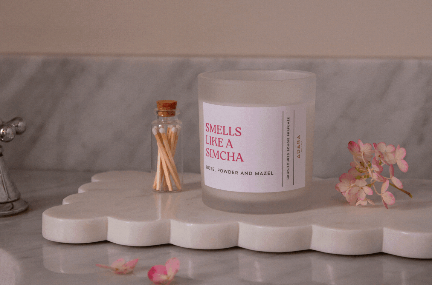 Smells Like a Simcha Candle – Rose, Powder & Mazel