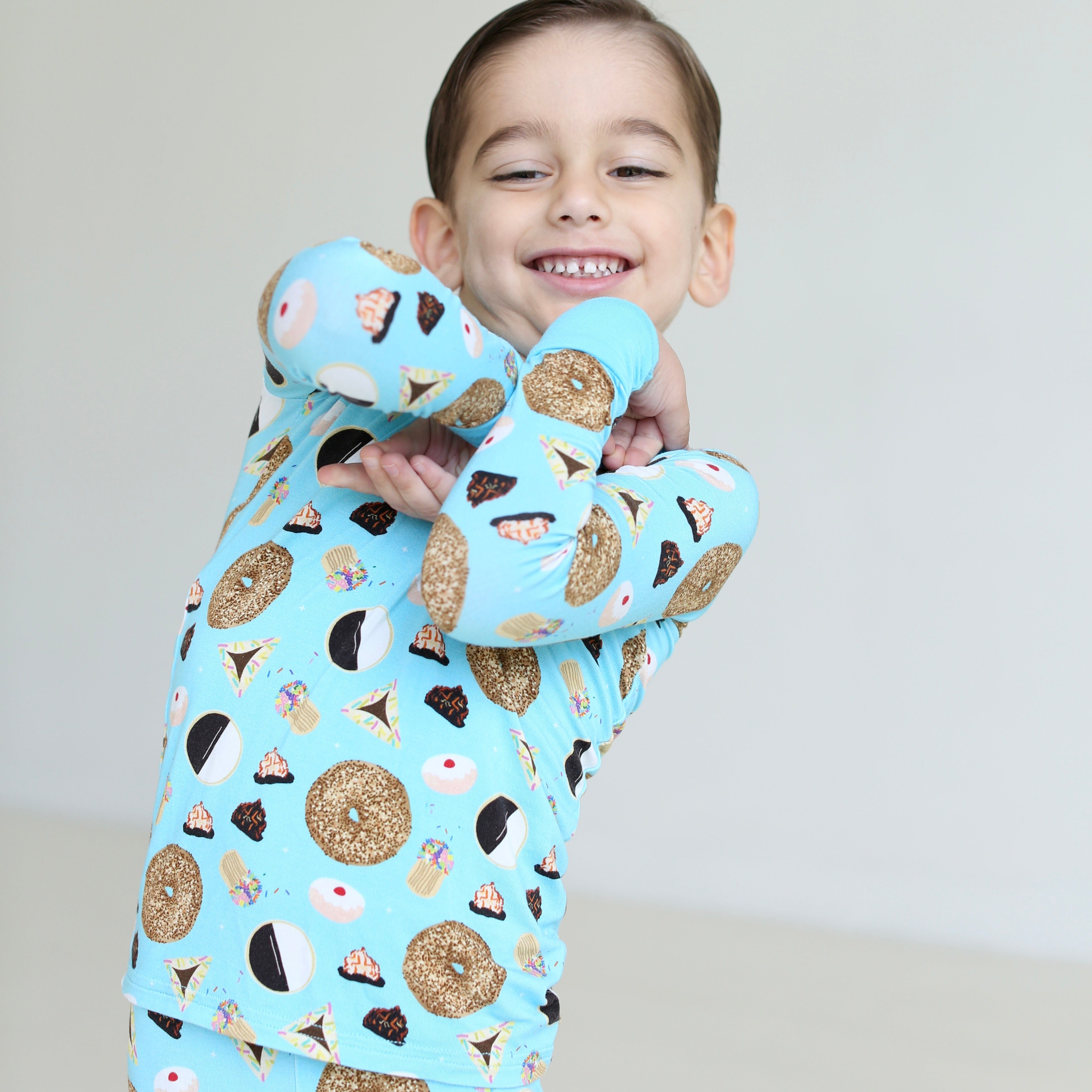 Blue Jewish Treats Two-Piece Pajama Set
