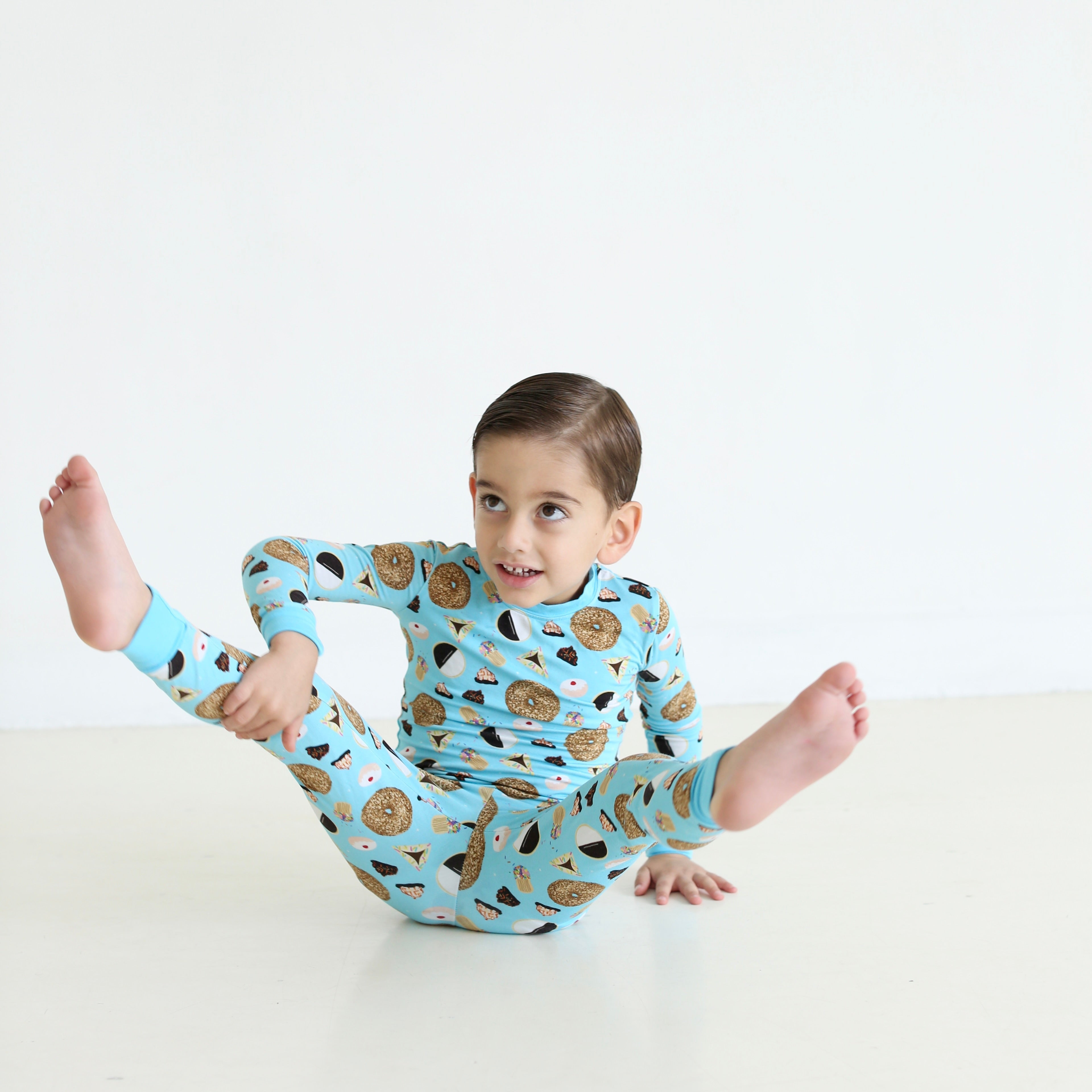 Blue Jewish Treats Two-Piece Pajama Set