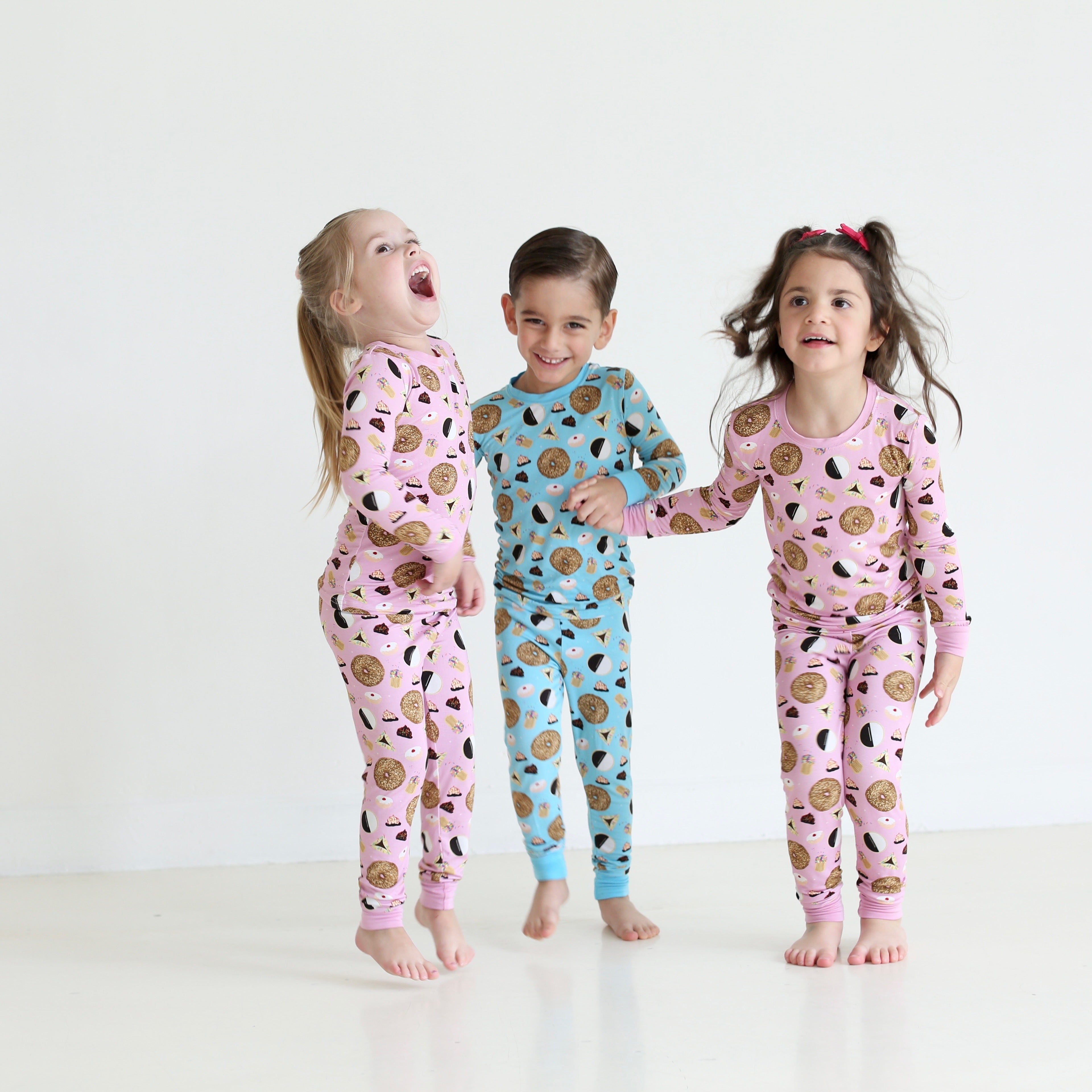 Blue Jewish Treats Two-Piece Pajama Set