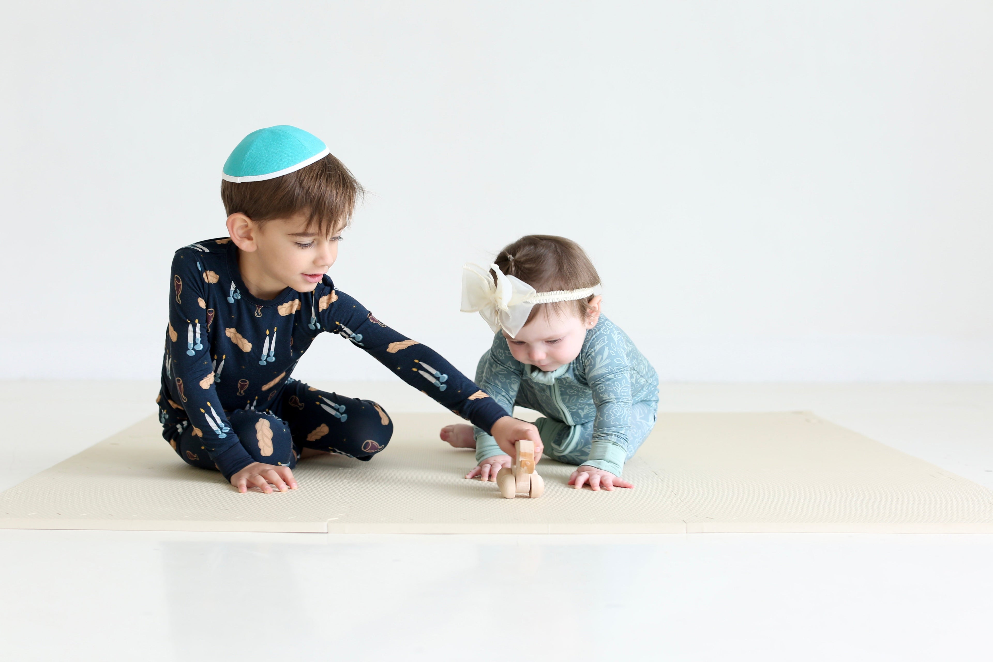 Shabbat Candles & Challah Two-Piece Pajama Set