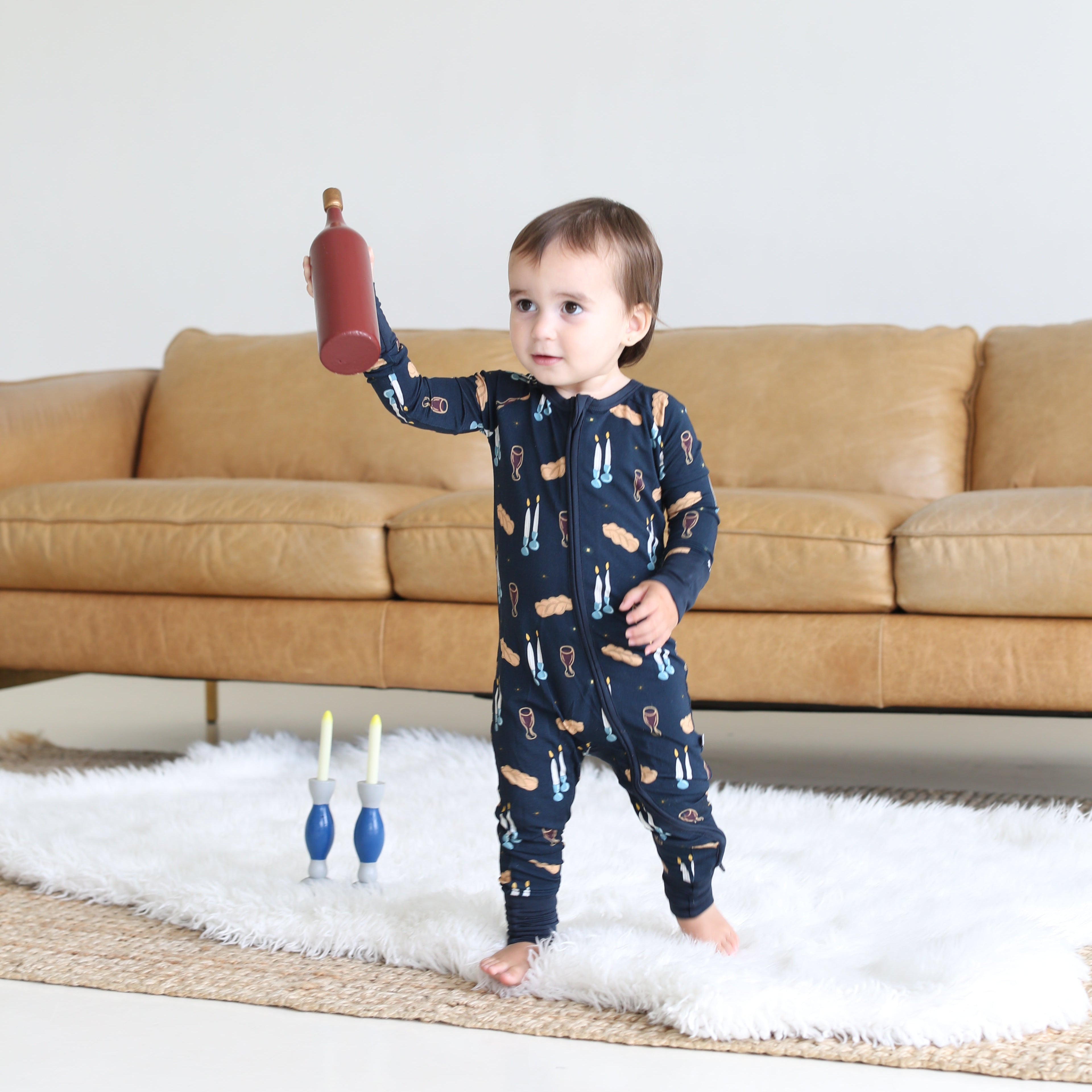 Shabbat Candles & Challah Zippy Pajama