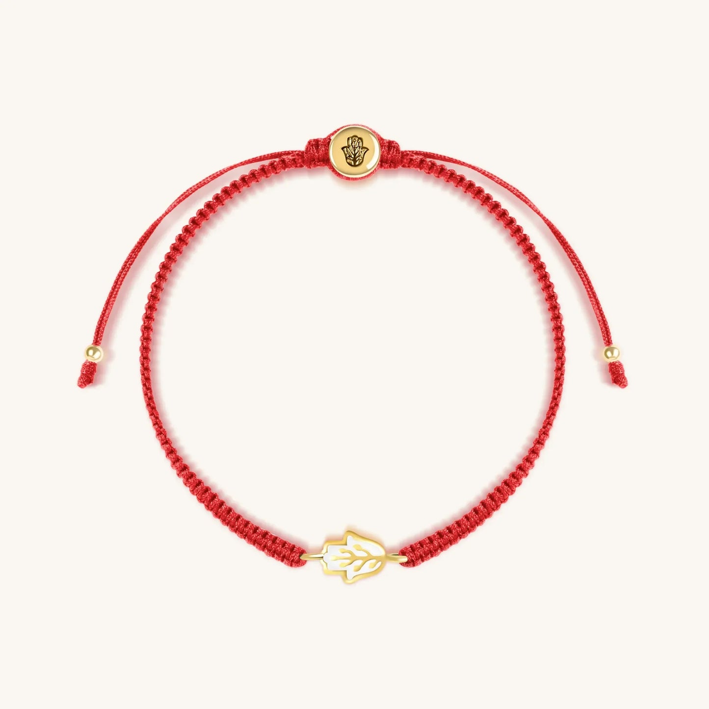 Grateful Soul - Red String Hamsa Charm Bracelet
