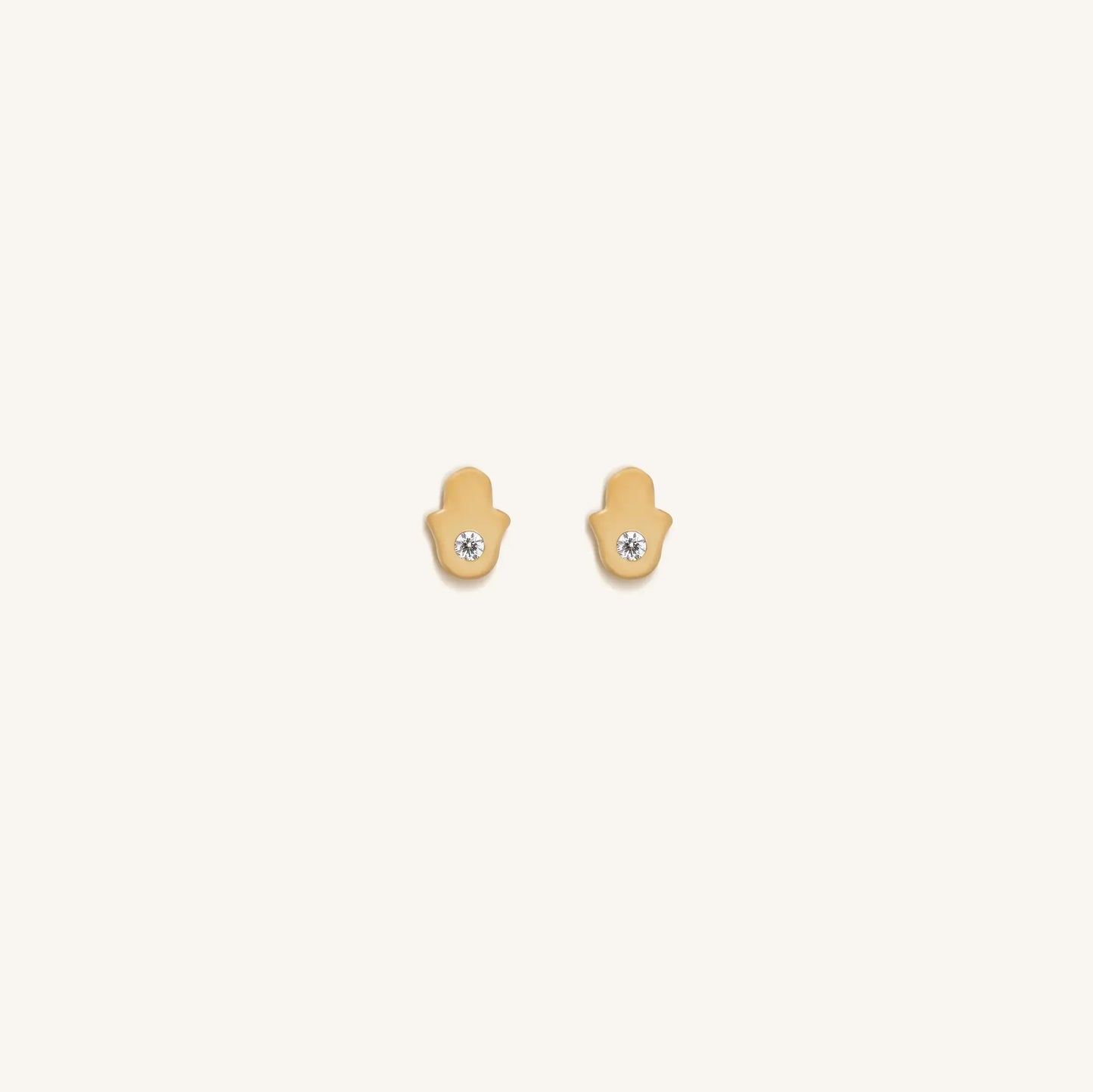 Peaceful Vibrations Diamond Hamsa Earrings