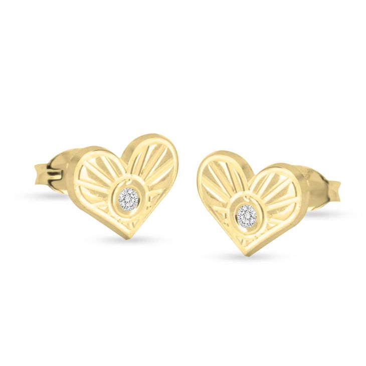 Diamond Heart Earrings
