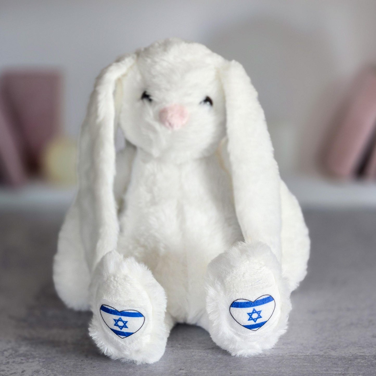 Personalized Am Yisrael Chai Plush Bunny