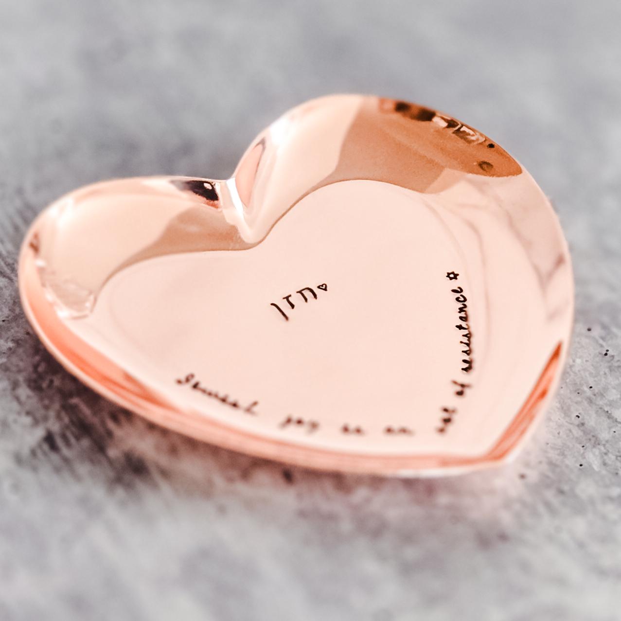 Jewish Joy Is an Act of Resistance Heart-Shaped Trinket Dish