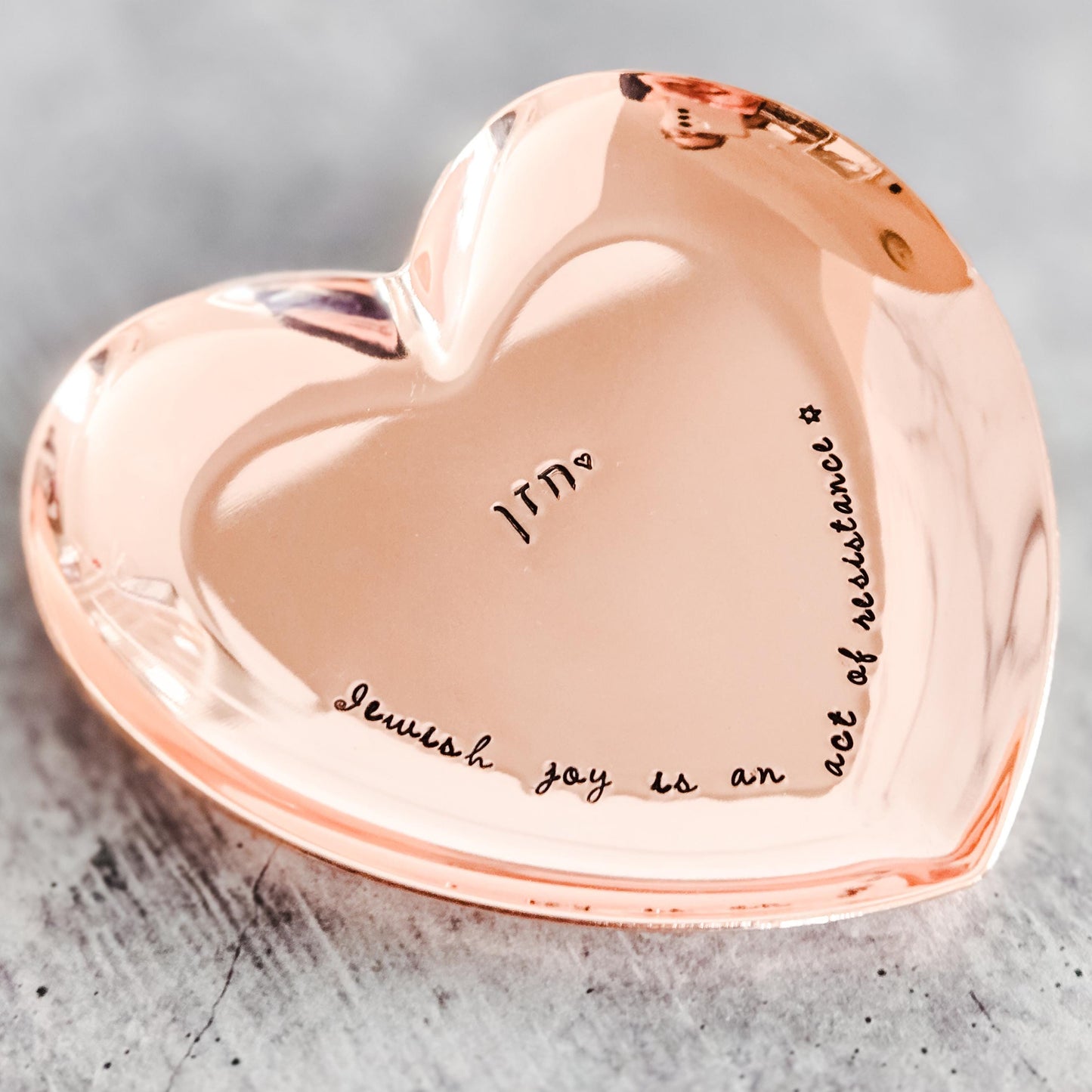 Jewish Joy Is an Act of Resistance Heart-Shaped Trinket Dish