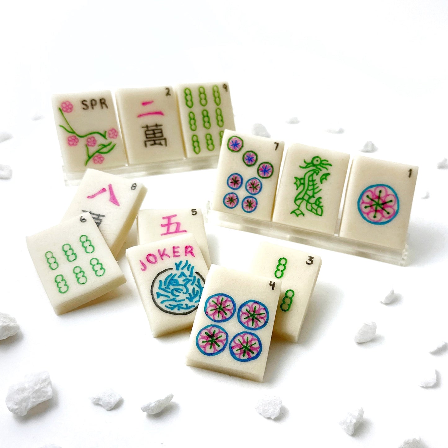 Spring Mahjong Tiles – Marzipan Game Treats