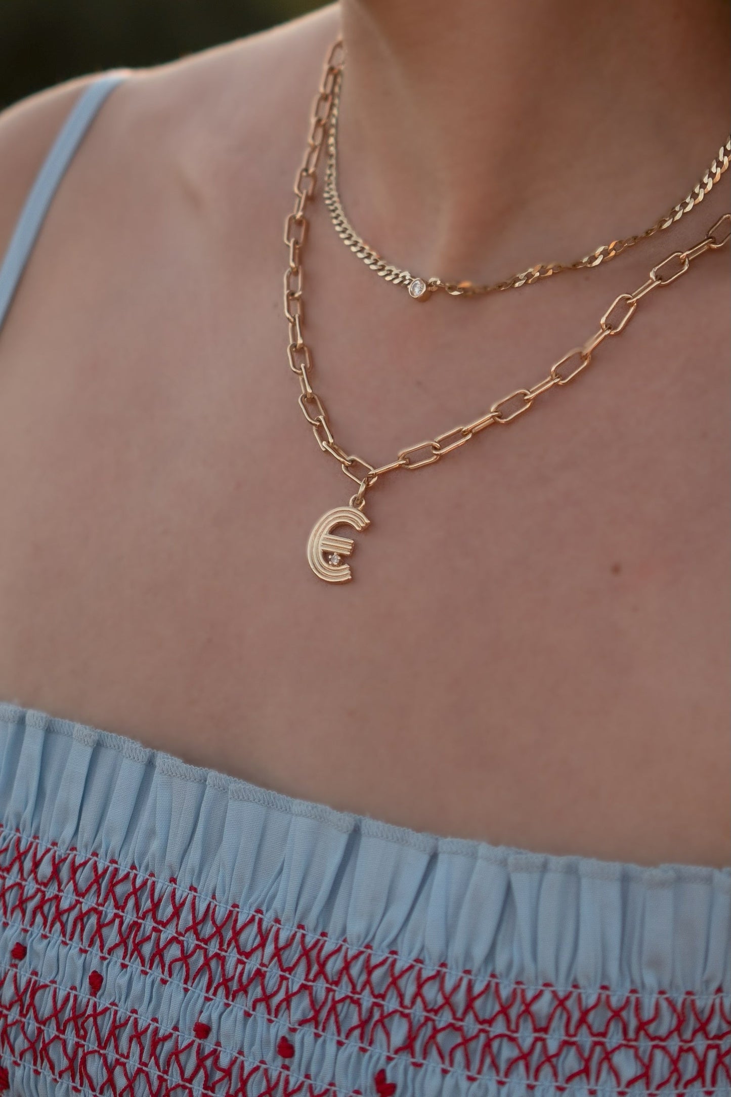 Deco Initial Necklace