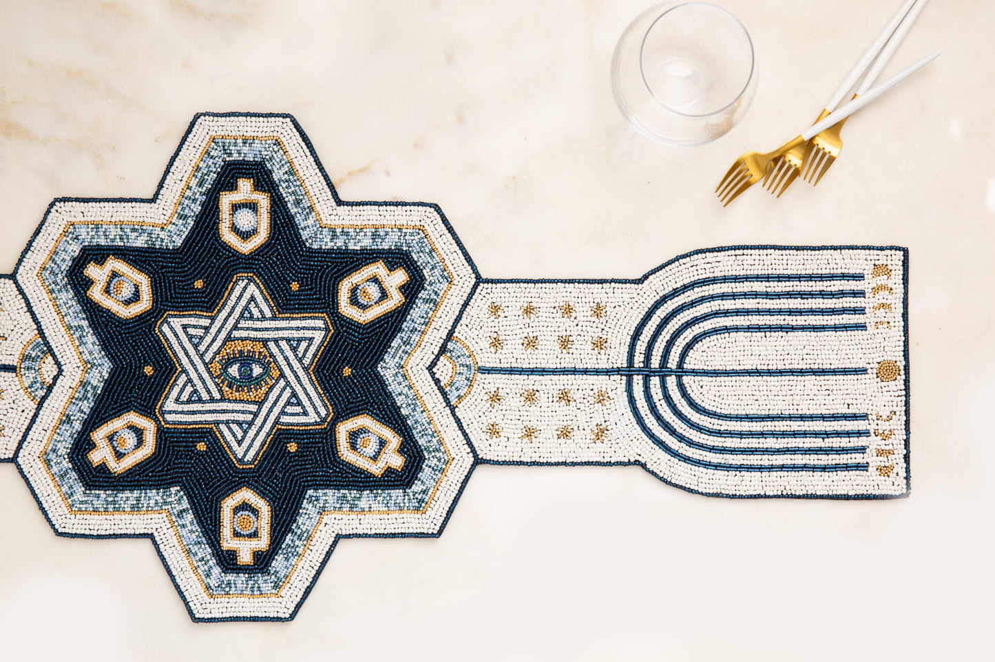 Sapira Beaded Table Runner