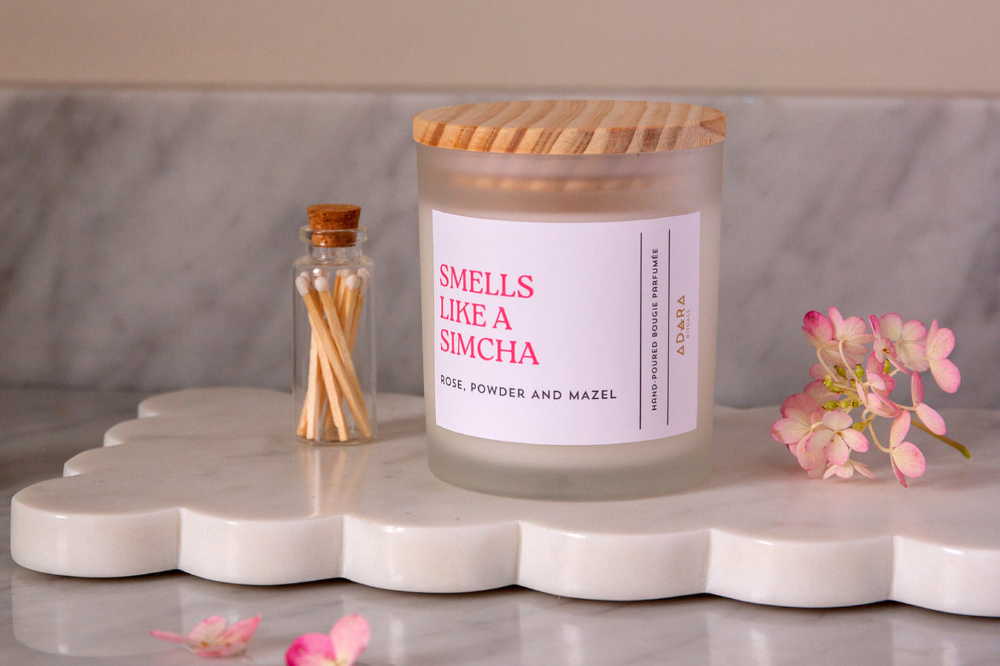 Smells Like a Simcha Candle – Rose, Powder & Mazel