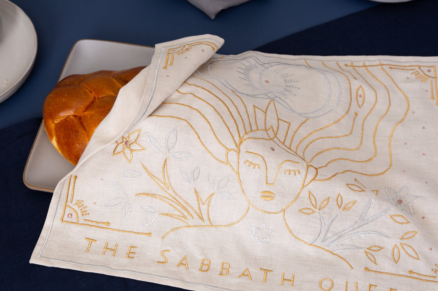 Golden Sand Sabbath Queen Challah Cover