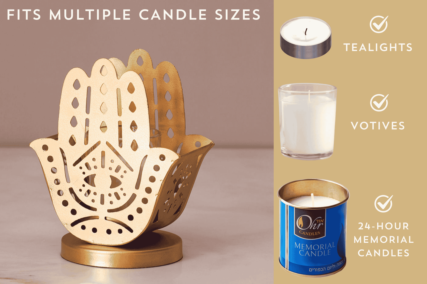 Hamsa Candle Holder – Sacred Protection & Blessings