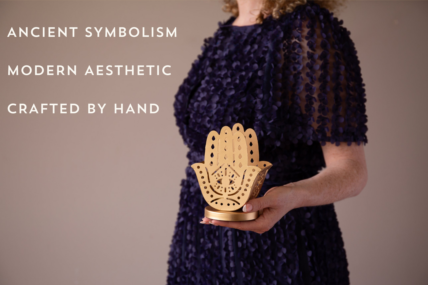 Hamsa Candle Holder – Sacred Protection & Blessings