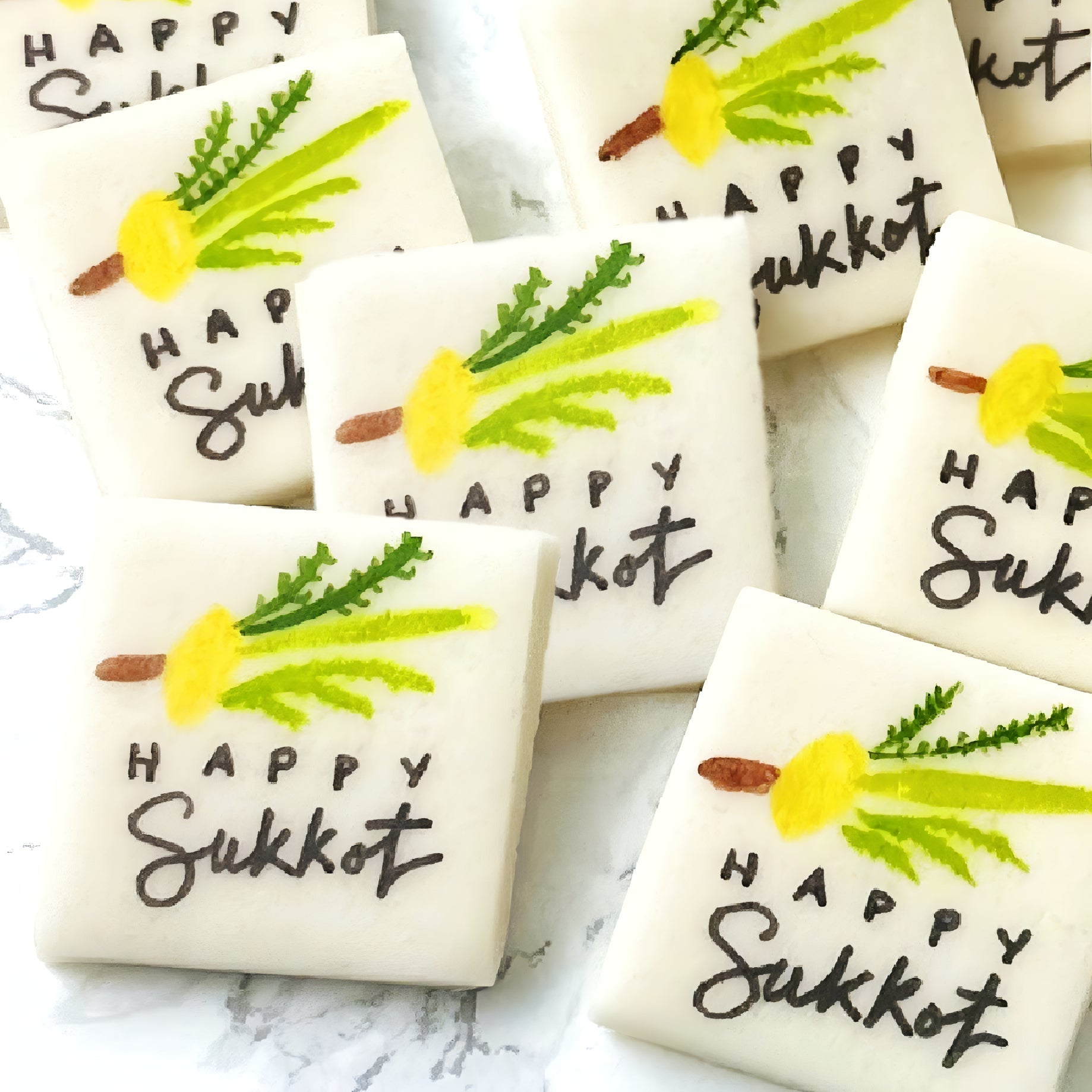 Happy Sukkot Placecards – Marzipan Holiday Treats