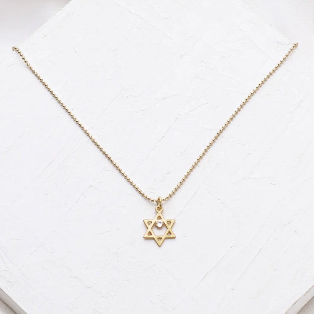Star of David Necklace with Swarovski Crystal