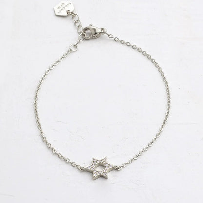 Crystal Set Star of David Bracelet