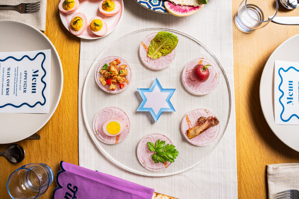 Strawberry Swirl Seder Plate & Holiday Platter