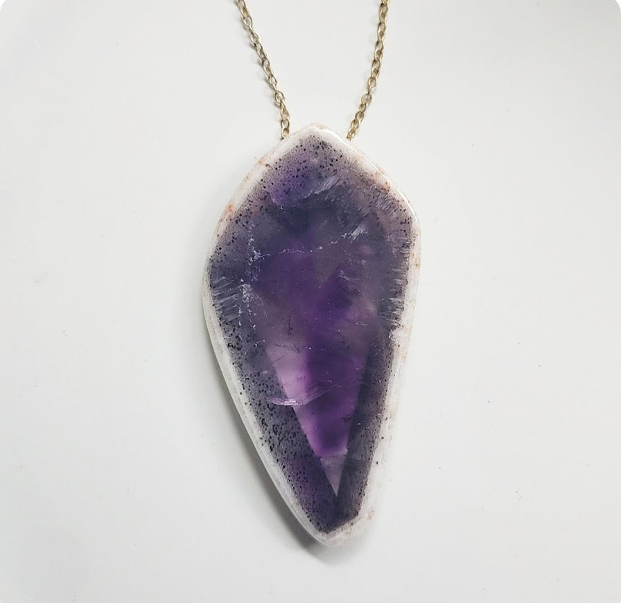 Phantom Amethyst Amulet Necklace