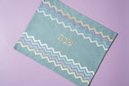 Wavy Embroidered Shabbat Challah Cover