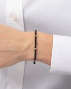 14K Gold Black Onyx Segment Bead Bracelet
