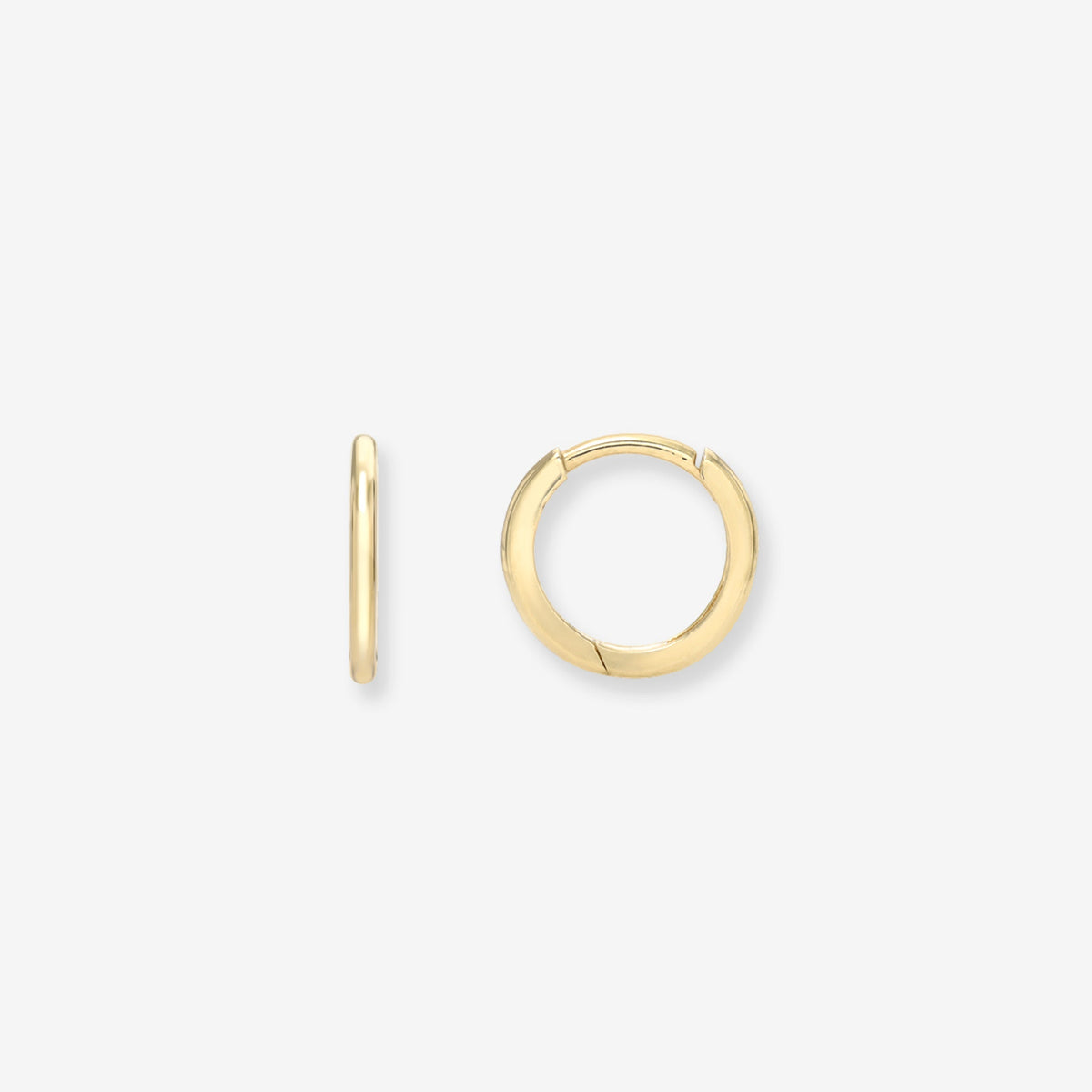 14K Gold Small Huggie Earrings in yellow gold by Zoe Lev