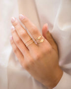 14k Gold Diamond Evil Eye Ring