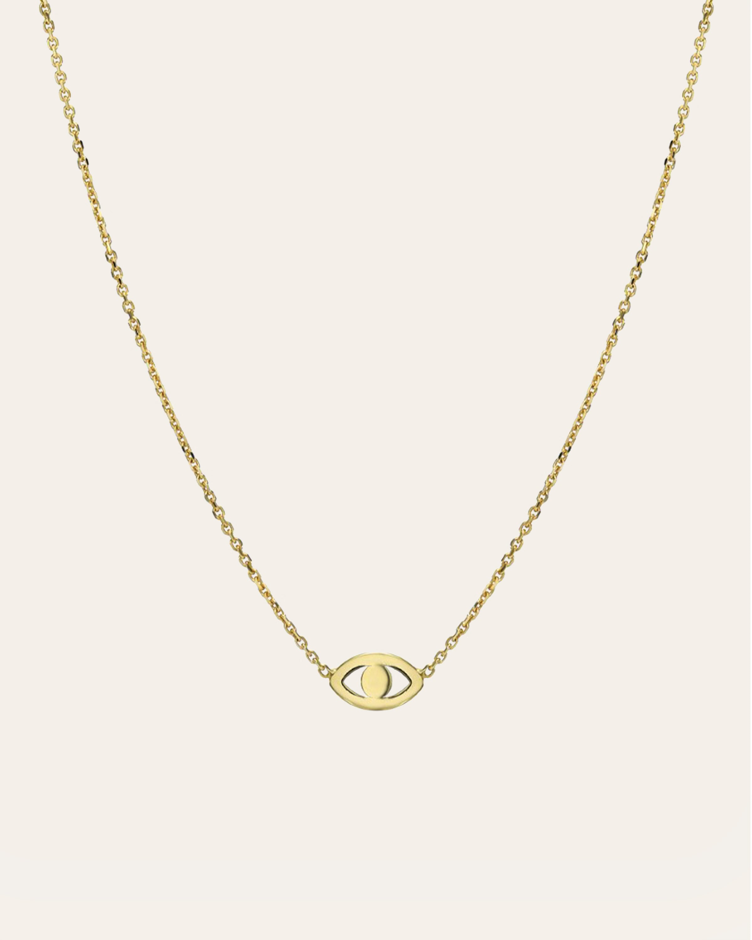 Kids 14k Gold Mini Evil Eye Necklace
