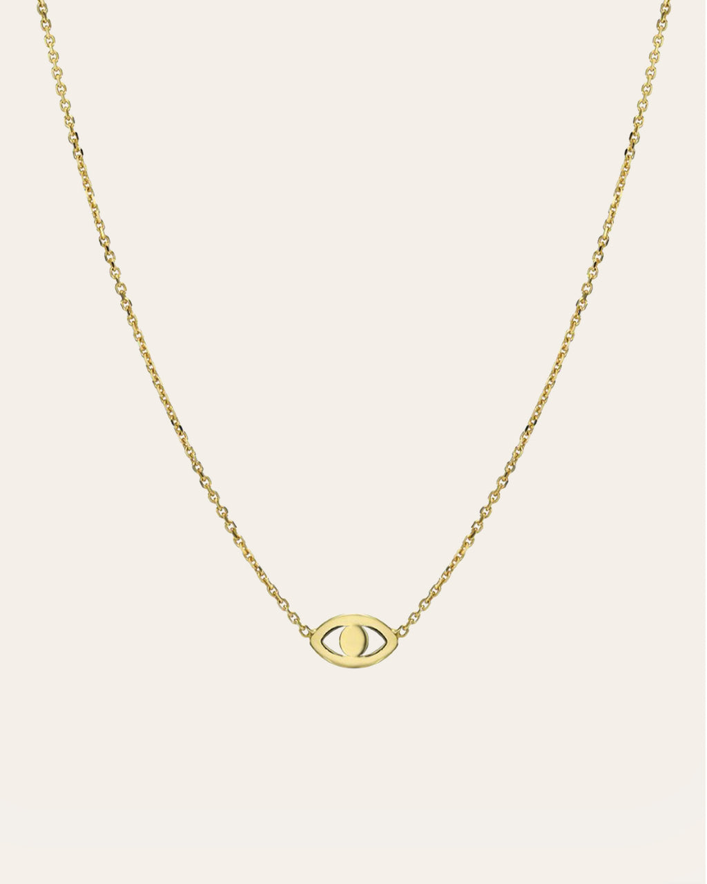 14k Gold Mini Evil Eye Necklace