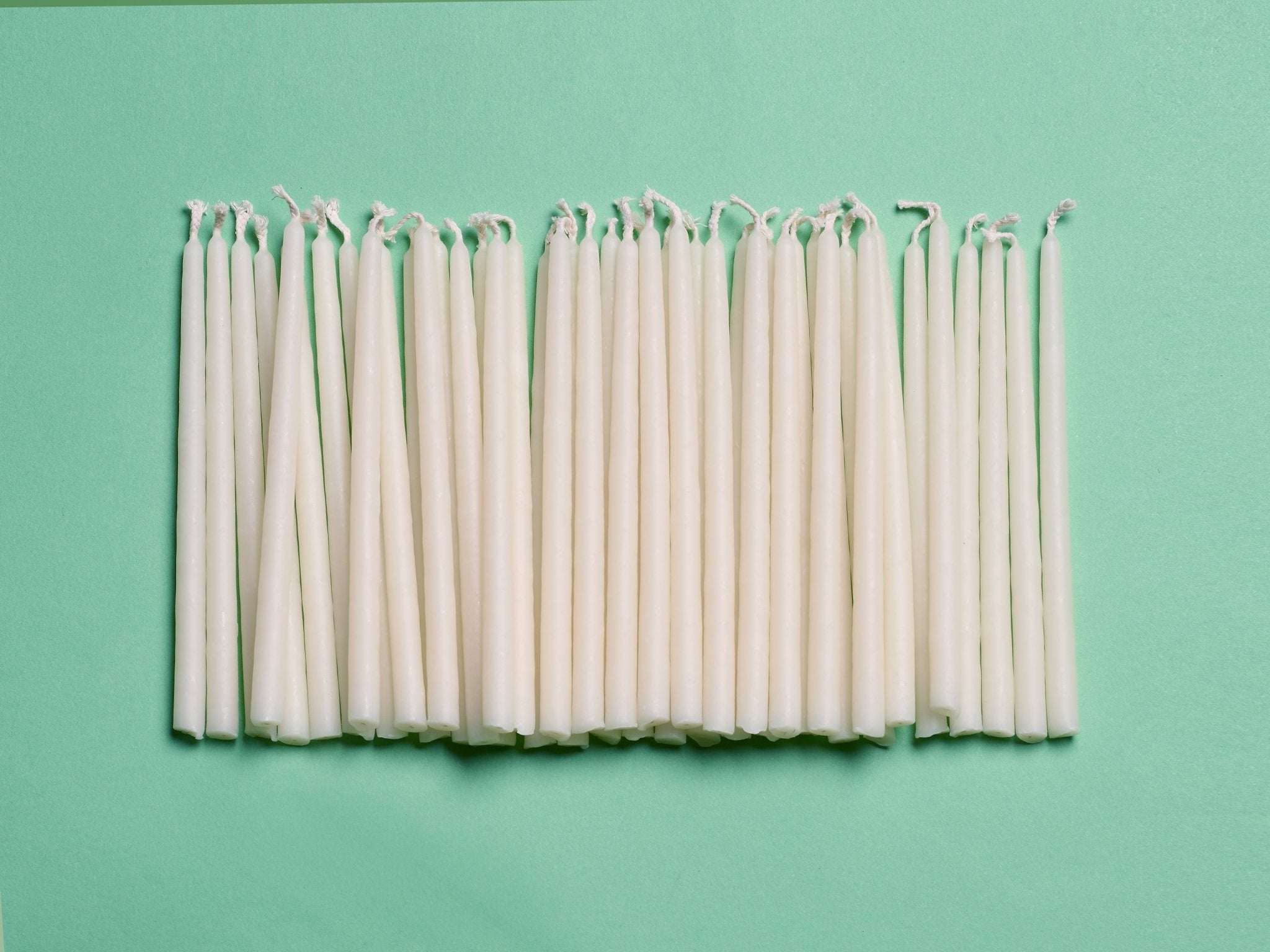 Hand-Dipped Hanukkah Candles – Pack of 45