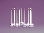 Hand-Polished Aluminum Bubble Menorah