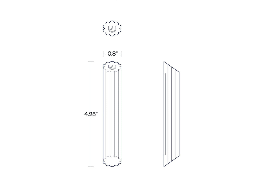 Polished Aluminum Blum Mezuzah