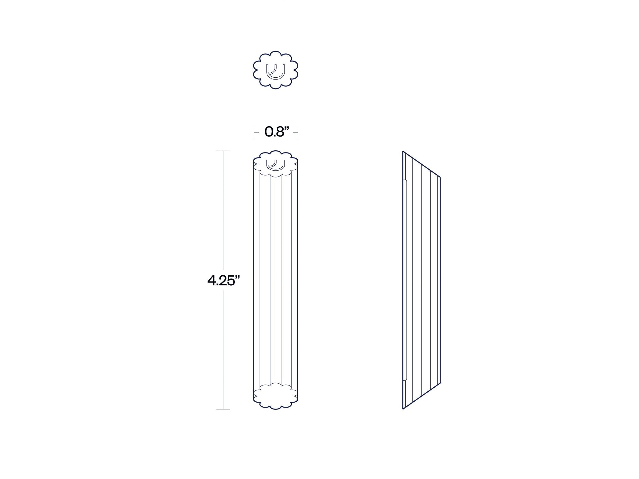 Polished Aluminum Blum Mezuzah