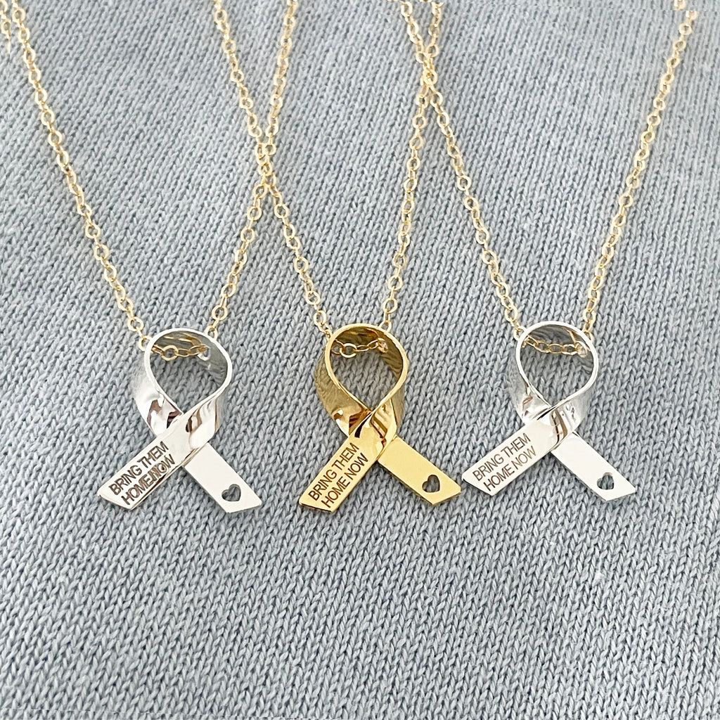 Ribbon “Bring Them Home” Pendant
