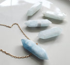 Natural Aquamarine Crystal Point Pendant